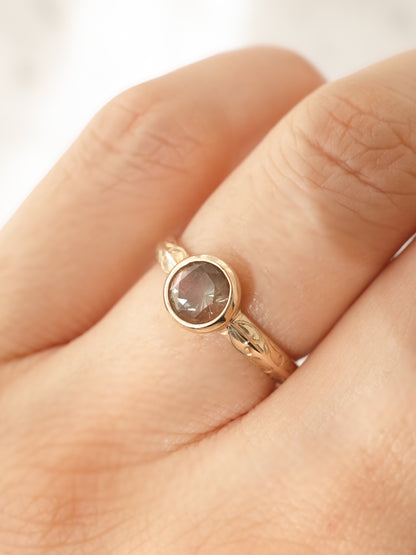 オレゴンサンストーンのシノワズリーリング-2