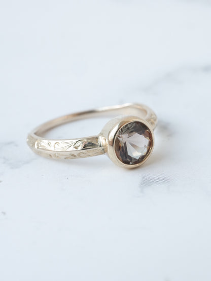 オレゴンサンストーンのシノワズリーリング-3