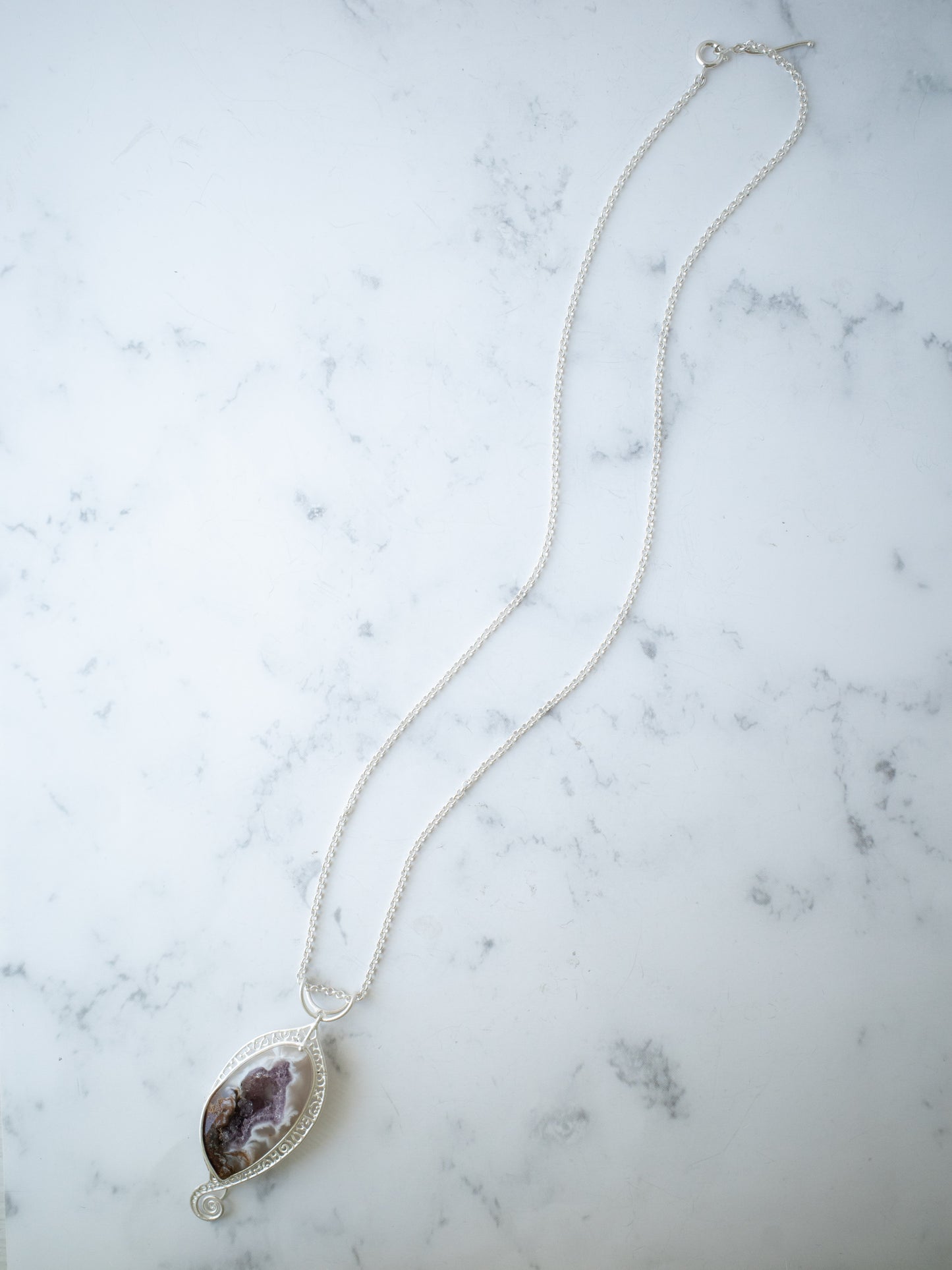 ドゥルジーアメシストのシルバーペンダント