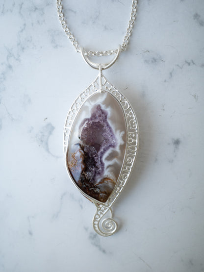 ドゥルジーアメシストのシルバーペンダント