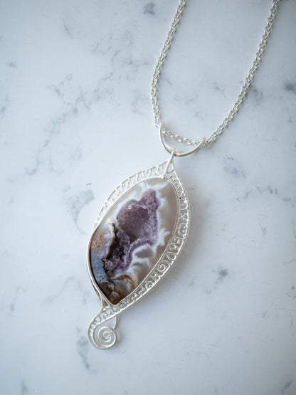 ドゥルジーアメシストのシルバーペンダント