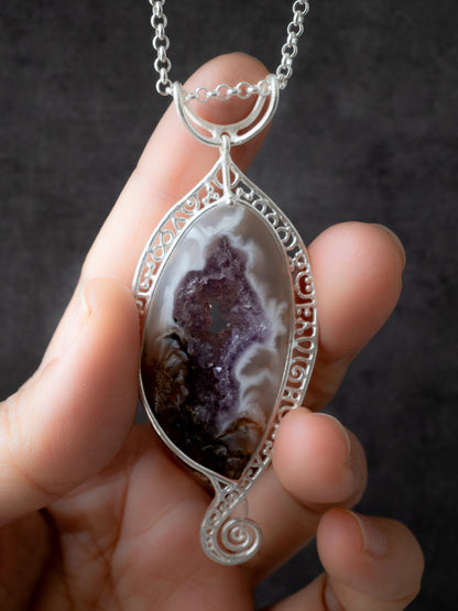 ドゥルジーアメシストのシルバーペンダント