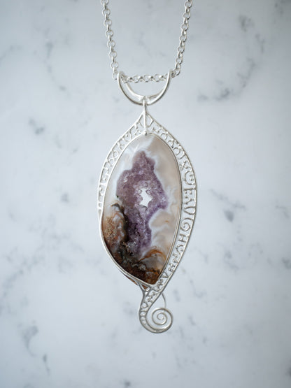 ドゥルジーアメシストのシルバーペンダント