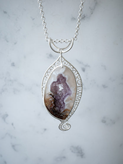 ドゥルジーアメシストのシルバーペンダント