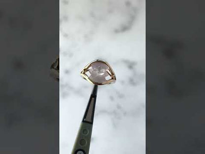 ギザギザローズクォーツのリング