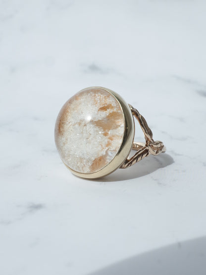 ホワイトガーデンクォーツのリング　