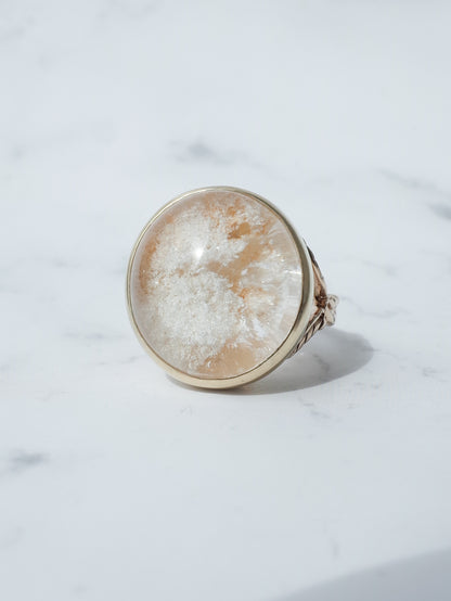 ホワイトガーデンクォーツのリング　