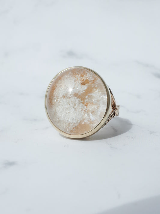 ホワイトガーデンクォーツのリング　