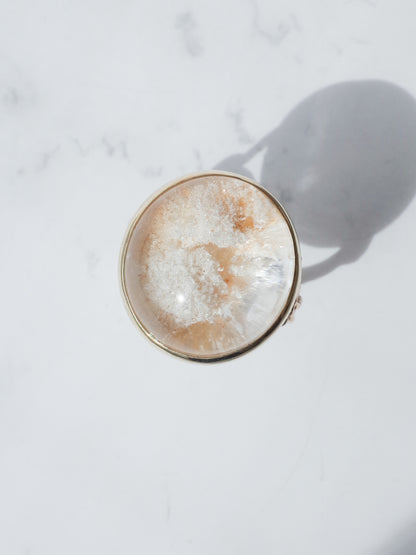 ホワイトガーデンクォーツのリング　