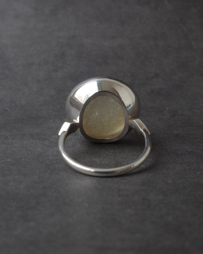 ランダムカットホワイトガーデンクォーツのリング- 3